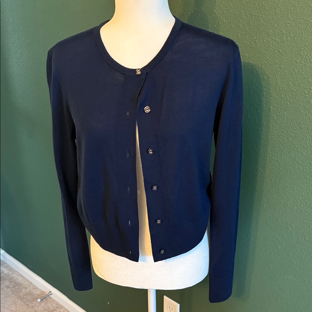 Brooks Brothers Merino Wool Sweater in Deep Blue